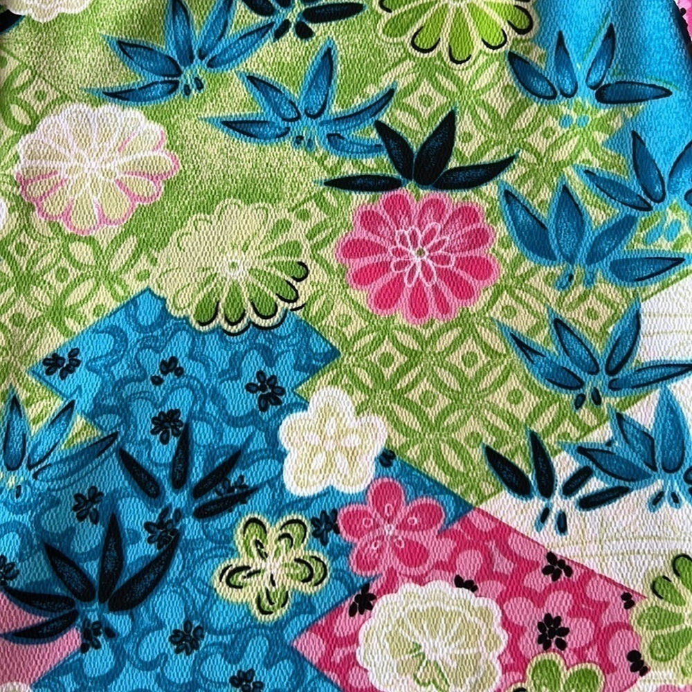 Vintage Bleyle Bright Floral Long Sleeve Button-Down Blouse Size 18 - Picture 2 of 11